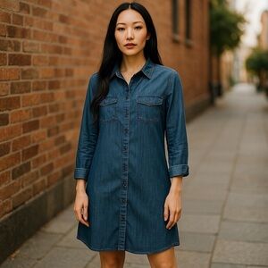 🛍Bundle sale🛍Reitmans Blue Long Sleeve Dress medium